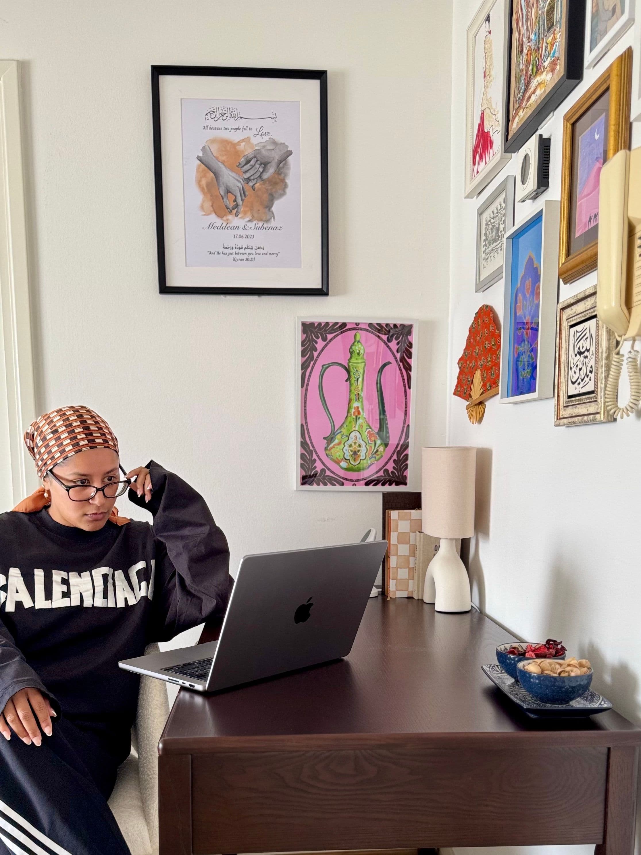 working from home artist