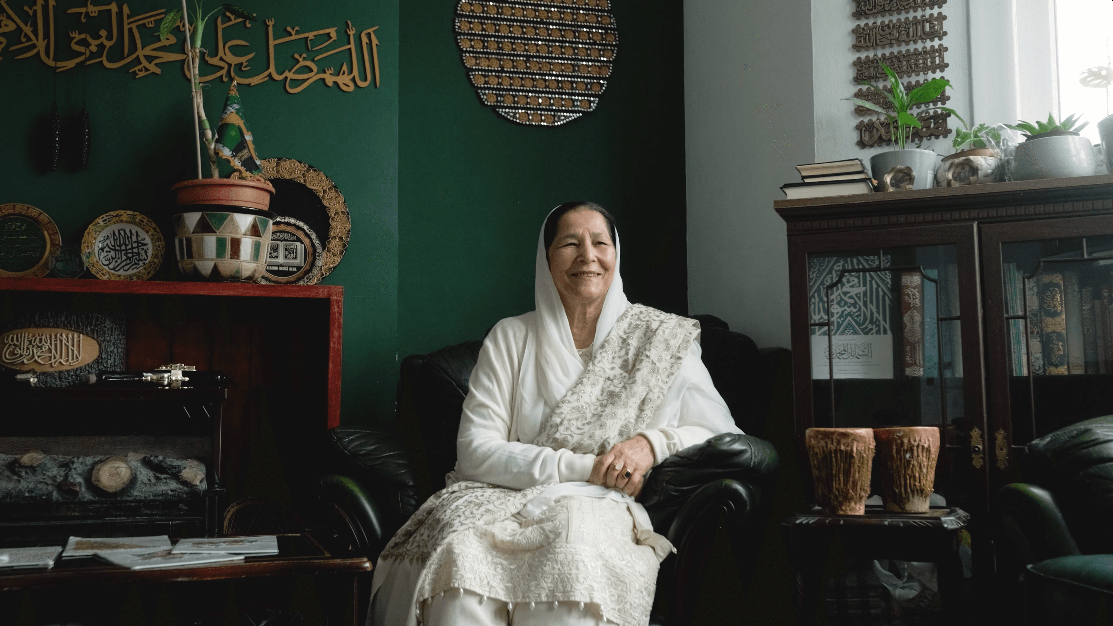 Interview with woman in her home